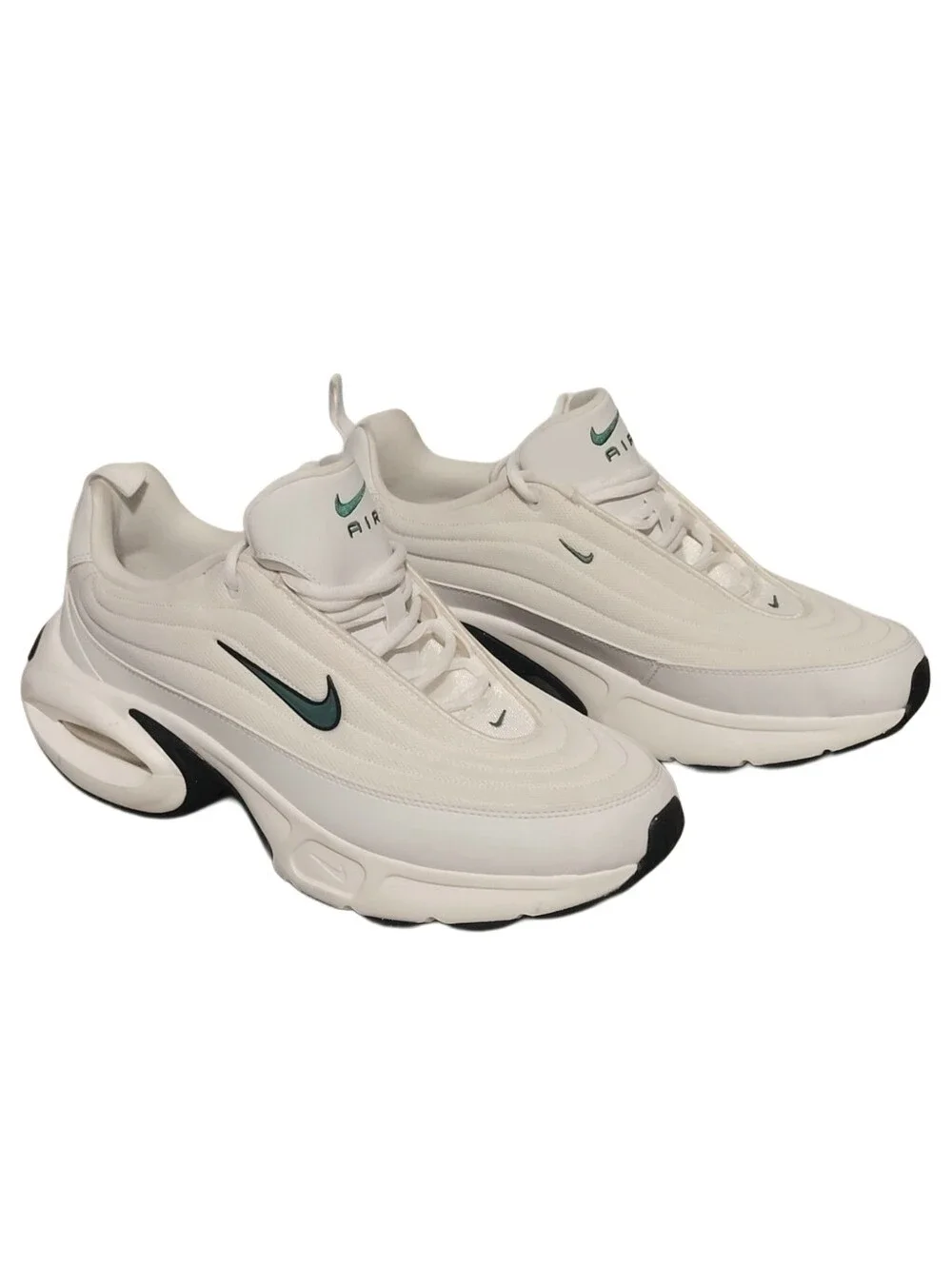Nike Air Max Portal Sneakers White With Green Swoosh Men's Size 12.5